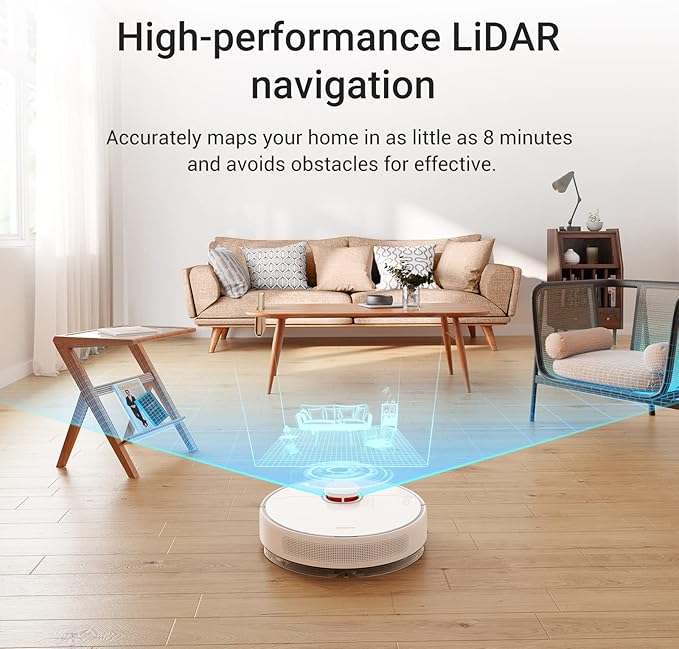 Dreame D10 Plus Robot Vacuum Cleaner and Mop with 2.5L Self Emptying Station, LiDAR Navigation Suction 4000Pa, 170m Runtime, WiFi/APP/Alexa