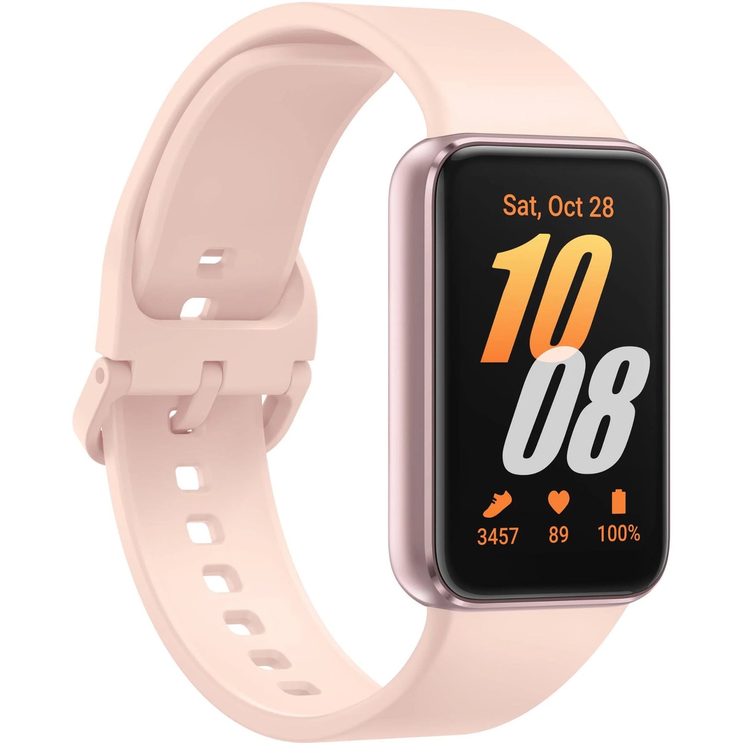 Samsung Galaxy Fit3 (Pink Gold), 40mm AMOLED Display Upto 13-Day Battery with Fast Charging, 5ATM & IP68 Rating